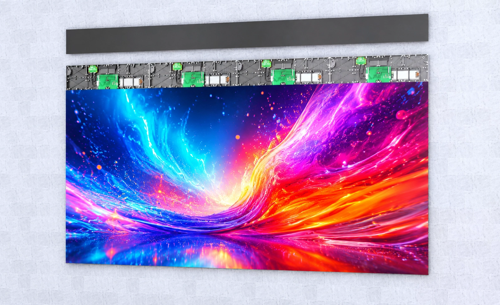 installation-effect-of-ultra-high-definition-indoor-cob-led-display-screen-2